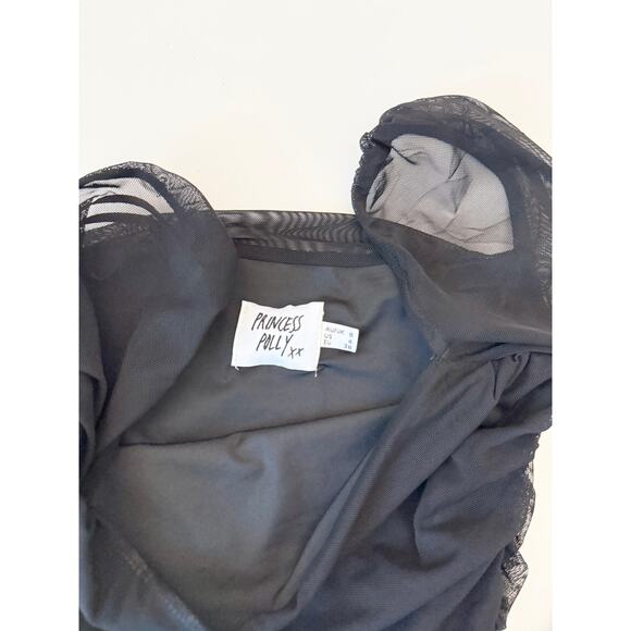 Princess polly black longsleeve mini dress - size 4 - Picture 4 of 5